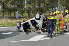 Eenzijdig ongeval op afrit A9 bij Uitgeest