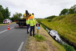 Te water geraakte automobilist aangehouden bij ongeval Uitgeest