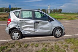 Veel schade bij botsing N203