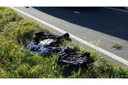 Motorrijder vliegt uit bocht op N203