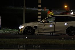 Ambulance beschadigd na ongeval op N203
